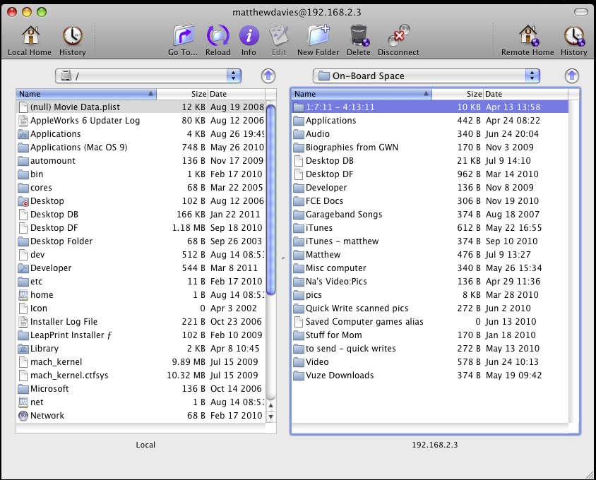 use mac g5 for ftp server